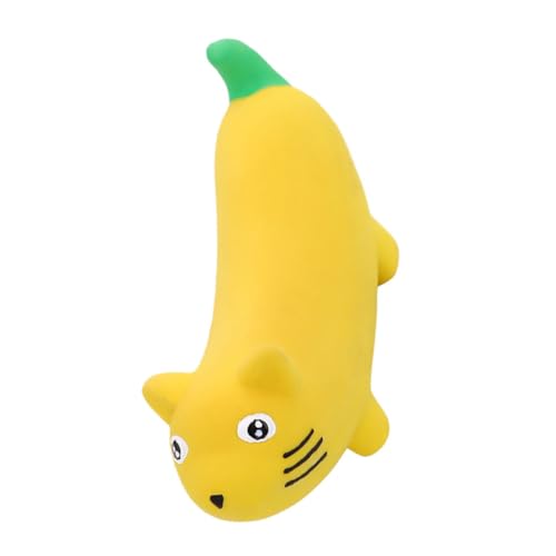 MERRYHAPY Quietschspielzeug für Hunde aus Latex Kauspielzeug in Bananenform Interaktives Hundespielzeug für Kleine und Mittelgroße Hunde Fördert Zahnreinigung und Spielspaß von MERRYHAPY