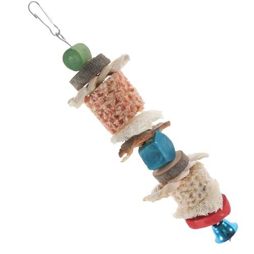 MERRYHAPY Natural Foraging Bird Toy Aus Holz Hängendes Papageien-Spielzeug Für Kauspieler Und Sicheres Zubehör Für Wellensittiche Und Nymphensittiche Lustiger Zeitvertreib Für Vögel von MERRYHAPY