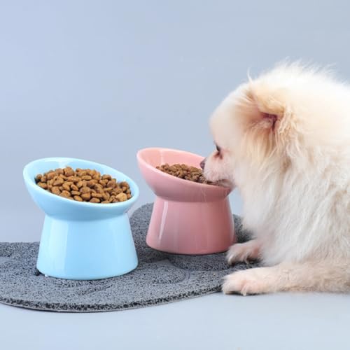 MERRYHAPY Keramik Futternapf für Katzen und Hunde mit Erhöhtem Sockel Schräger Design für Nackenentlastung Langlebig und Bruchfest Geeignet für Haustier Fütterung Zuhause und Unterwegs MERRYHAPY Keramik Futternapf für Katzen und Hunde mit Erhöhtem Sockel Schräger Design für Nackenentlastung Langlebig und Bruchfest Geeignet für Haustier Fütterung Zuhause und Unterwegs von MERRYHAPY