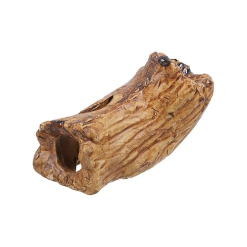 MERRYHAPY Keramikhöhle Aquarium Versteck Fischtank Dekoration Betta Fisch Rückzugsort Reptilien Höhle Garnelen Versteck Baumstamm Form Aquariumhöhle für Laich und Schutz von MERRYHAPY