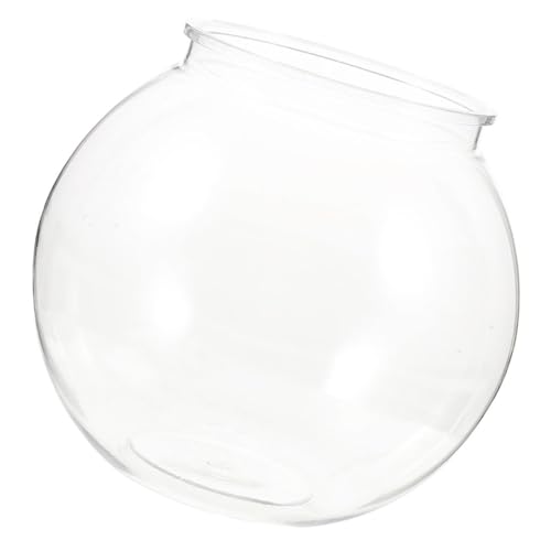 MERRYHAPY Aquarium Deko Klein Rund Hause Fischglas Aus Kunststoff Transparent Leicht Blumentopf Pflanzentopf Mit Wasser Und Dekorationen von MERRYHAPY