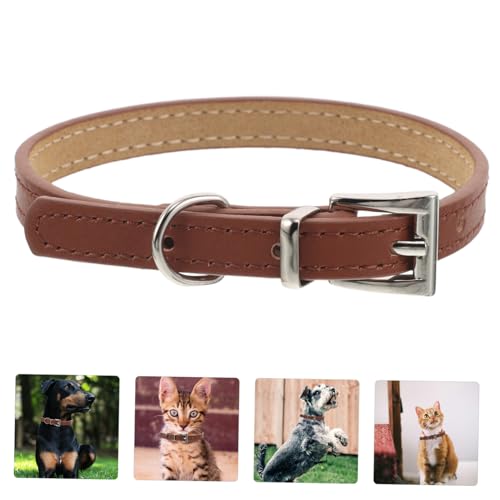MERRYHAPY Kleiner Katzenkragen Einstellbarer Haustierkragen Kragen für Katzen Kätzchenkragen weiche Katzenkragen Welpenhundkragen Katzenkragenzubehör Coffee von MERRYHAPY