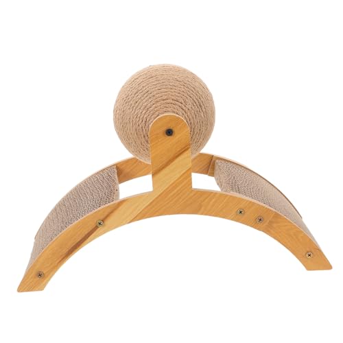 MERRYHAPY Kratzkugel für Katzen aus Strapazierfähigem Sisal Platzsparendes Katzen Kratzspielzeug mit Drehbarem Motorrad für Kleine Räume Langlebiger Kratzball zur Krallenpflege von MERRYHAPY