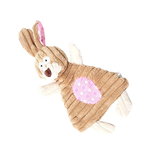 MERRYHAPY Kuscheltier Für Hunde Molar-Spielzeug Aus Plüsch Mit Quietschfunktion Cartoon- -Design Interaktives Spielzeug Für Zuhause Und Unterwegs Zur Beschäftigung Und Zahnpflege Bunny von MERRYHAPY