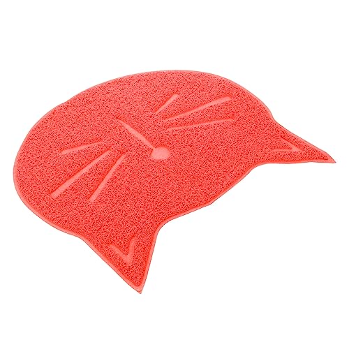 MERRYHAPY Matte in Katzenform Futtermatte Für Hunde Fütterungszubehör Wassermatte Hundezubehör Futtermatten Für Katzen Katzennapfmatte Hund+matten+für+böden PVC Katzenfutter Rot Füttern von MERRYHAPY