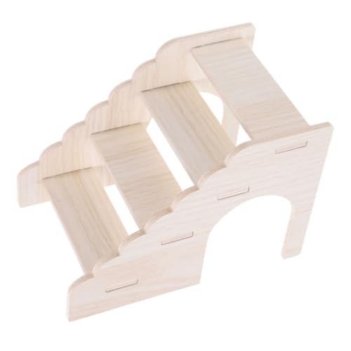 MERRYHAPY Holz-hamsterleiter Für Kleintiere Kletterspielzeug Für Meerschweinchen Robust Und Natürlich Zum Trainieren Und Spielen Fördert Die Aktivität Der Haustiere von MERRYHAPY