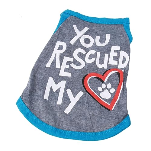 MERRYHAPY Mode Valentinstag Haustier Baumwolle Kleidung Frühling Sommer Stil Haustier Kleidungsstück Für Hund Welpen (blau, S) von MERRYHAPY