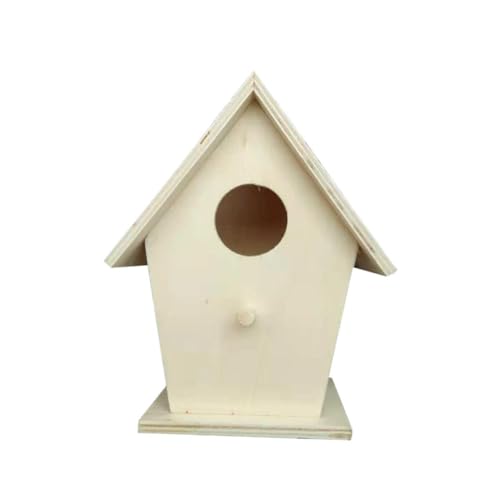 MERRYHAPY Nistkasten Aus Holz Vogelhaus Zum Aufhängen DIY-Brut- Dach Aus Holz Natürliche Vogelbeobachtung Für Gartenvögel von MERRYHAPY