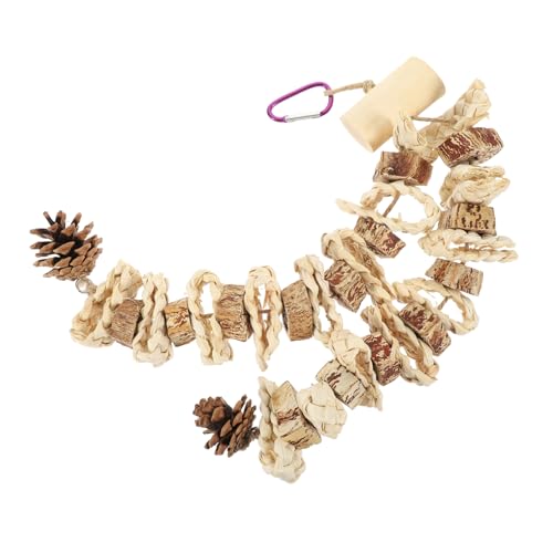 MERRYHAPY Papageienspielzeug Zum Kauen Und Kratzen Hängespielzeug Für Vögel Aus Holz Vogelspielzeug Zur Bewegung Und Unterhaltung Sicher Und Geeignet Für Käfige von MERRYHAPY