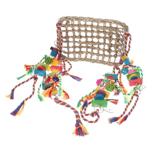 MERRYHAPY Papageien Spielzeug Vogel Multifunktionales Papageiennetz Vogelhängematte Für Sittiche Klettermatte Für Hamster Käfig-papageiennetz MERRYHAPY Papageien Spielzeug Vogel Multifunktionales Papageiennetz Vogelhängematte Für Sittiche Klettermatte Für Hamster Käfig-papageiennetz von MERRYHAPY