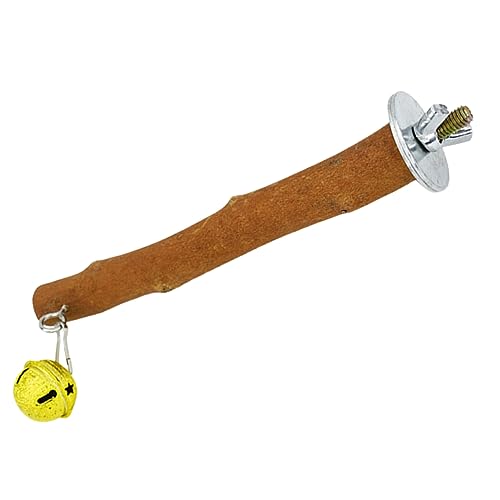 MERRYHAPY Holz Vogelstange Für Papageien Natürliche Sitzstange Mit Glöckchen Installieren Käfigstange Für Vögel von MERRYHAPY
