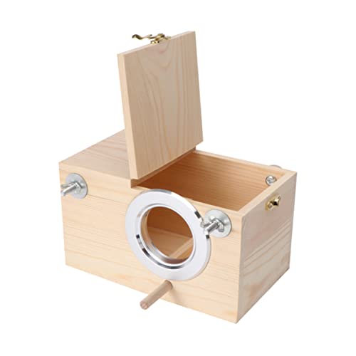 MERRYHAPY Brutkasten Für Vögel Aus Massivem Kiefernholz Unbemalt Handgefertigt Für Gartenvögel Dekoration MERRYHAPY Brutkasten Für Vögel Aus Massivem Kiefernholz Unbemalt Handgefertigt Für Gartenvögel Dekoration von MERRYHAPY