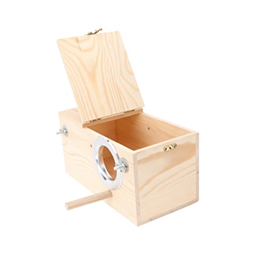 MERRYHAPY Papageien-zuchtkasten Paarungskasten Aus Holz Nistkasten Für Vögel Aus Kiefernholz Für Den Außenbereich Gartendekoration Größe L MERRYHAPY Papageien-zuchtkasten Paarungskasten Aus Holz Nistkasten Für Vögel Aus Kiefernholz Für Den Außenbereich Gartendekoration Größe L von MERRYHAPY