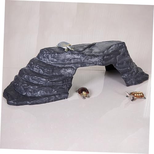 MERRYHAPY Realistische Schildkröten Sonnenplattform aus Umweltfreundlichem PP Wetterfestes Kletterversteck mit Rampe für Aquarien und Terrarien Große Bade Ruhefläche als Aquarium Ornament von MERRYHAPY
