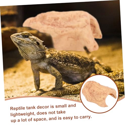 MERRYHAPY Reptilienversteck Höhle aus Harz mit Natürlicher Steinoptik Kleines Unterschlupf für Schildkröten Echsen und Spinnen Dekoratives Terrarium Zubehör für Sicheres Verstecken und MERRYHAPY Reptilienversteck Höhle aus Harz mit Natürlicher Steinoptik Kleines Unterschlupf für Schildkröten Echsen und Spinnen Dekoratives Terrarium Zubehör für Sicheres Verstecken und von MERRYHAPY