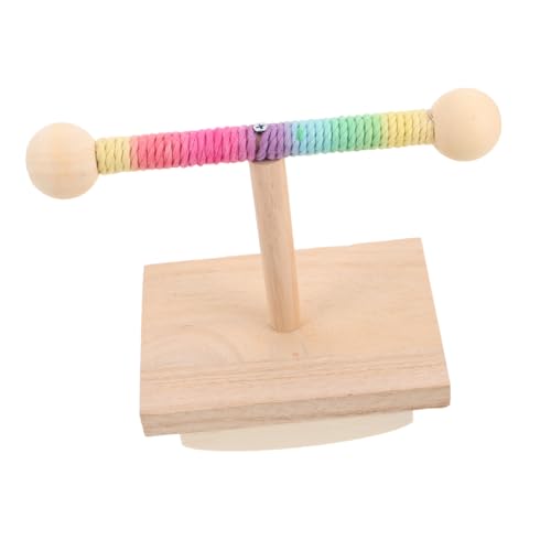 MERRYHAPY Schaukelständer Aus Holz Für Vögel: Sitzstange Für Papageien, Plattformspielzeug Für Sittiche, Conure-tischtrainingsstange Für Kleine Vögel Zum Klettern Und Kauen von MERRYHAPY