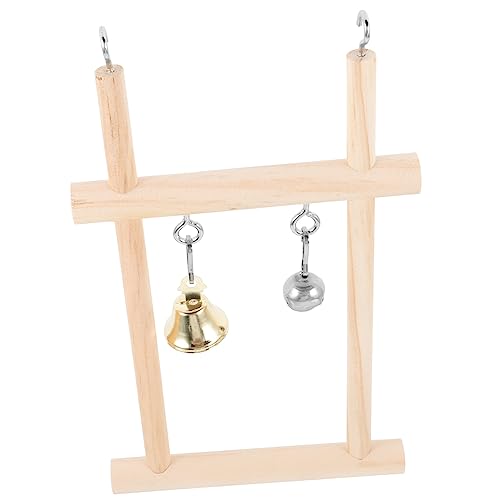 MERRYHAPY Sittich-ständer, Schaukel, Vogel, Papagei, Schaukelspielzeug, Vogelschaukel, Papagei, Stehend, Sitzstange Mit Glocke von MERRYHAPY