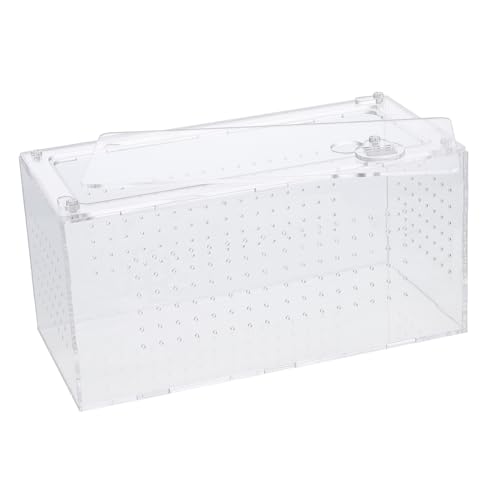 MERRYHAPY Transparenter Grillenhalter Multifunktionaler Reptilienkäfig Reptilienbox Aus Acryl Futtervorrat Belüftet Tragbar Für Schlangen Spinnen Skorpione MERRYHAPY Transparenter Grillenhalter Multifunktionaler Reptilienkäfig Reptilienbox Aus Acryl Futtervorrat Belüftet Tragbar Für Schlangen Spinnen Skorpione von MERRYHAPY