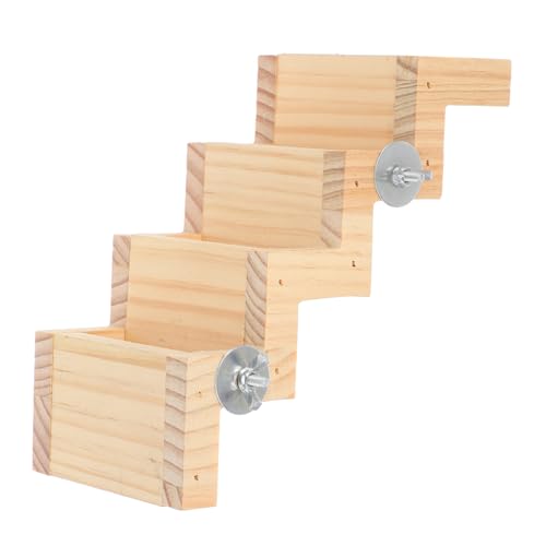 MERRYHAPY Holz-vogelleiter Für Papageien Und Kleintiere Förmige Kletterleiter Mit Spielzeug Einfache Montage Für Vogelkäfige Interaktive Ruhe Und Spielstation von MERRYHAPY
