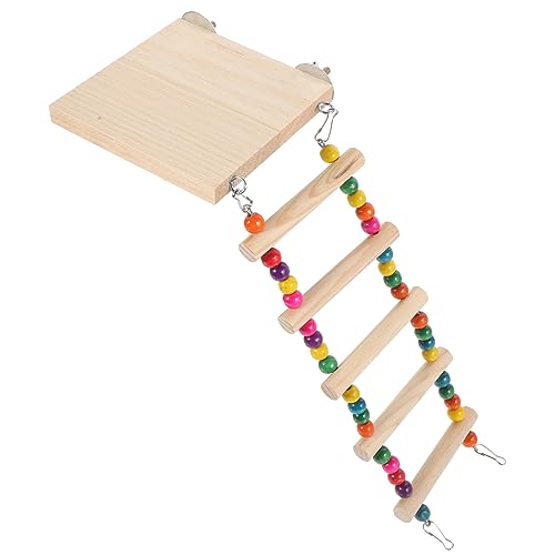 MERRYHAPY Papageien-kletterleiter Holzspielzeug Vogelleiterspielzeug Mit Sitzstange Plattform Für Kleine Und Mittelgroße Vögel MERRYHAPY Papageien-kletterleiter Holzspielzeug Vogelleiterspielzeug Mit Sitzstange Plattform Für Kleine Und Mittelgroße Vögel von MERRYHAPY