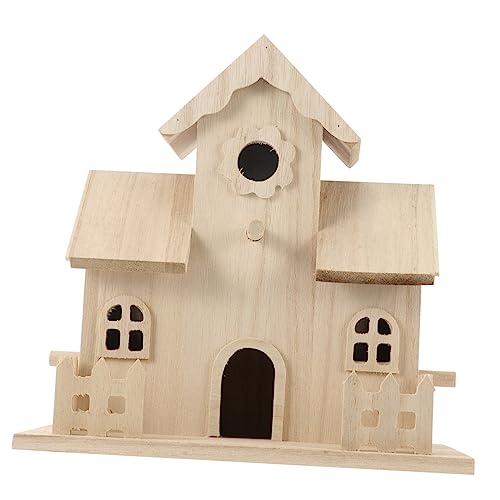 MERRYHAPY Holz Vogelhaus Hängendes Nistkasten Für Vögel Und Kleine Tiere Retro Deko Für Garten Und Innenräume Handgefertigter Hölzerner Vogelnest-Box von MERRYHAPY