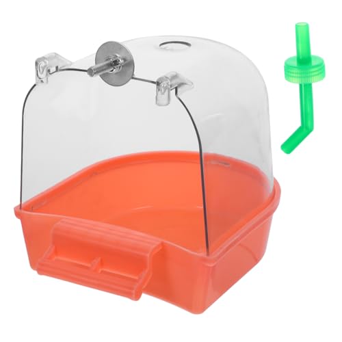 MERRYHAPY Vogelwanne für Käfig Parrot Supplies Hängende Badewanne Kunststoff Mit Aufhängehaken Orange Kleiner Vogel Duschbecken Für Wellensittich Sand Wasserbad MERRYHAPY Vogelwanne für Käfig Parrot Supplies Hängende Badewanne Kunststoff Mit Aufhängehaken Orange Kleiner Vogel Duschbecken Für Wellensittich Sand Wasserbad von MERRYHAPY