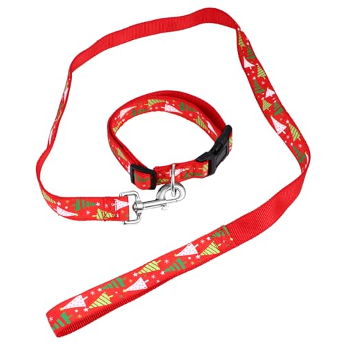 MERRYHAPY Weihnachtshalsband Für Hund Leine Und Halstuch Satz Aus Nylonmaterial Weihnachtsbaumschmuck Für Haustier von MERRYHAPY