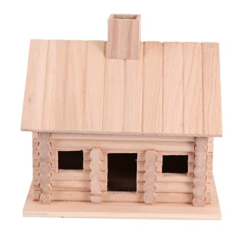 MERRYHAPY Kreatives Vogelhaus Handgefertigtes Vogel Nest Aus Kiefernholz Für Garten Dekoration Und Vogelbeobachtung Holzfarbe von MERRYHAPY