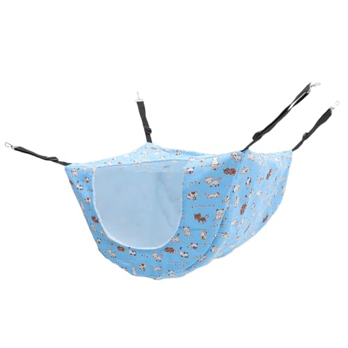 MERRYHAPY Doppeltes Haustierbett Katzenhängematte zum Aufhängen weich und bequem Blaue Katzenkäfig-Hängematte Katzen im Innenbereich MERRYHAPY Doppeltes Haustierbett Katzenhängematte zum Aufhängen weich und bequem Blaue Katzenkäfig-Hängematte Katzen im Innenbereich von MERRYHAPY