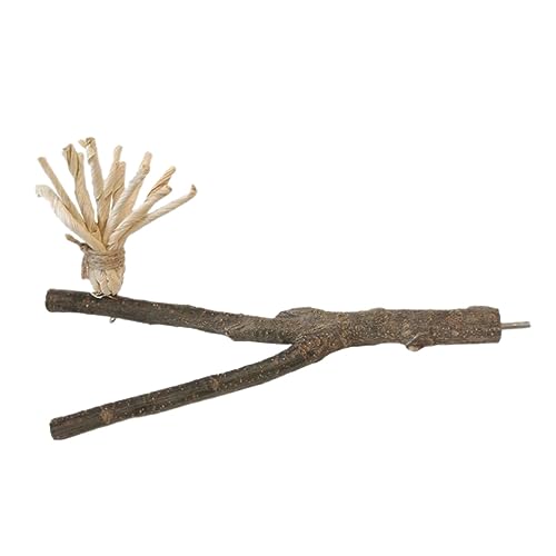 MERRYHAPY Naturholz Vogelspielzeug Für Papageien Stehen Und Spielen Natürlichem Baumstamm Mit Kauspielzeug Für Wellensittiche Nymphensittiche Und Andere Vögel Lang Zur Krallenpflege Und von MERRYHAPY