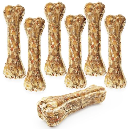 MERSJO 7xALL Age Happy Bone, Funktionaler Kauknochen, Hundeleckerli mit Kaninchen, Karotte, Prebiotikum & Glucosamin – 10 cm, 7x35 g – Weicher Kausnack für Hunde, ideal für Gelenke & Verdauung MERSJO 7xALL Age Happy Bone, Funktionaler Kauknochen, Hundeleckerli mit Kaninchen, Karotte, Prebiotikum & Glucosamin – 10 cm, 7x35 g – Weicher Kausnack für Hunde, ideal für Gelenke & Verdauung von MERSJO