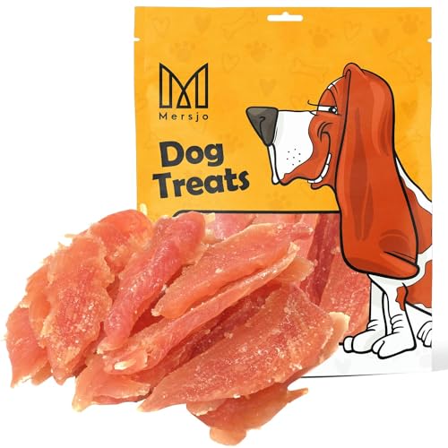MERSJO Hundeleckerli - 88% Hoher Fleischanteil, Keine Zusatzstoffe, Getreide- und Zuckerfrei, Leckereien für Hunde zur täglichen Ergänzung, Natürliche Kauhilfe, Weiche Hühnerbrust, 1000g von MERSJO