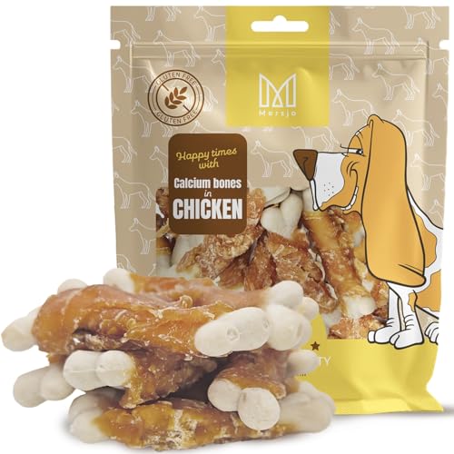 MERSJO Hundeleckerlis Kalzium-Huhn Leckerlis für Hunde, 500g, Glutenfrei, 60% Huhn, Hoher Proteingehalt MERSJO Hundeleckerlis Kalzium-Huhn Leckerlis für Hunde, 500g, Glutenfrei, 60% Huhn, Hoher Proteingehalt von MERSJO
