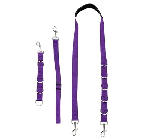 1 Stück Hundepflege Bauchgurt Band,Trimmtisch Hundeleine mit 4 Karabiner,Verstellbare Nylon-Schlinge für Haustiere zum Baden für Kleine Mittlere Hunde Katzen Haare Schneiden Trimmen(violett) von MERVYNGLYNNHUNTER