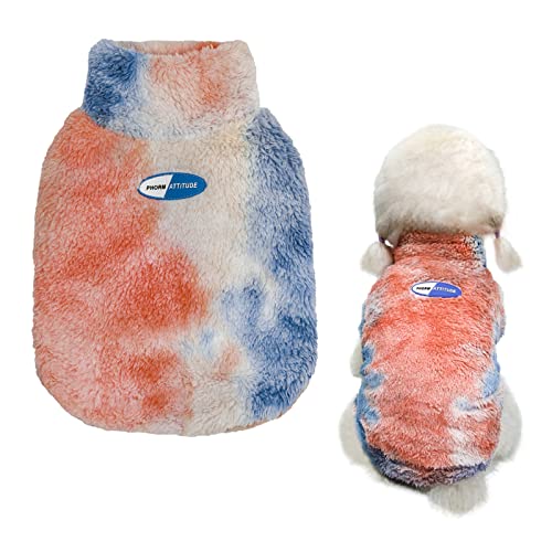 MESHEEN Plüsch-Rollkragen für Hunde und Katzen, zum Verhindern von kaltem Wetter (klein, blaubraun) von MESHEEN
