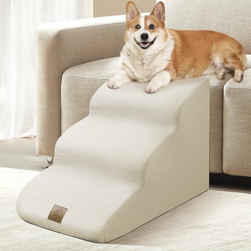 3-stöckige Schaumstoff-Hundetreppe für den Innenbereich, hohes Sofa, Bett, Couch, sanfte Neigung, Treppe für den Innenbereich, Hundetreppe, Leiterrampe, senden Sie 3-teiliges Fusselrollen-Set, beige 3-stöckige Schaumstoff-Hundetreppe für den Innenbereich, hohes Sofa, Bett, Couch, sanfte Neigung, Treppe für den Innenbereich, Hundetreppe, Leiterrampe, senden Sie 3-teiliges Fusselrollen-Set, beige von MESTUEL