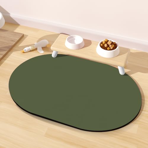 METEOROCK Absorbierende Napfunterlage Hund, 20''x12'' rutschfeste Napfunterlage Katzen, Leicht zu Reinigende Futtermatte für Hunde und Katzen, Geeignet für Küche, Wohnzimmer und Garten von METEOROCK