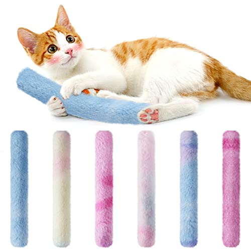 MEWTOGO Katzen-Kicker-Spielzeug mit Soundpapier, Kitty-Kick-Sticks, weiches Plüsch-Kauspielzeug zum Quietschen, langlebiges Kickspielzeug für Indoor-Katzen, Geschenk, 30 x 4,1 cm, 6 Stück MEWTOGO Katzen-Kicker-Spielzeug mit Soundpapier, Kitty-Kick-Sticks, weiches Plüsch-Kauspielzeug zum Quietschen, langlebiges Kickspielzeug für Indoor-Katzen, Geschenk, 30 x 4,1 cm, 6 Stück von MEWTOGO