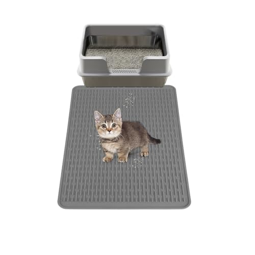 MEWTOGO Silikon-Katzento-Matte – 39,6 x 59,9 cm, wasserdicht, rutschfest, für Boden, leicht zu reinigende Katzentoilettenmatte für Indoor-Katzen MEWTOGO Silikon-Katzento-Matte – 39,6 x 59,9 cm, wasserdicht, rutschfest, für Boden, leicht zu reinigende Katzentoilettenmatte für Indoor-Katzen von MEWTOGO