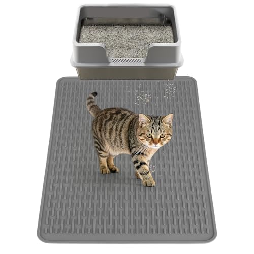 MEWTOGO Silikon-Katzentoilettenmatte, 55,9 x 85,6 cm, wasserdicht, rutschfest, für Boden, leicht zu reinigende Katzentoilettenmatte für Innenkatzen MEWTOGO Silikon-Katzentoilettenmatte, 55,9 x 85,6 cm, wasserdicht, rutschfest, für Boden, leicht zu reinigende Katzentoilettenmatte für Innenkatzen von MEWTOGO