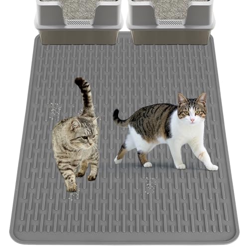 MEWTOGO Silikon-Katzentoilettenmatte, 67,6 x 99,1 cm, wasserdicht, rutschfest, für Boden, leicht zu reinigende Katzentoilettenmatte für Innenkatzen MEWTOGO Silikon-Katzentoilettenmatte, 67,6 x 99,1 cm, wasserdicht, rutschfest, für Boden, leicht zu reinigende Katzentoilettenmatte für Innenkatzen von MEWTOGO