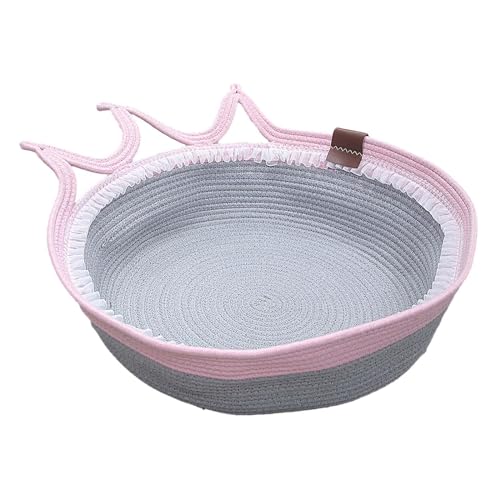 Katzenbett, gewebtes Seil, verschleißfest, Heimtierbedarf, Zwinger, atmungsaktiv, handgefertigt, Wiege, Katzen, Kratzmatte for Kaninchen, große Katzen, Prinzessin M/1264/1158 ( Color : Princess S , Si Katzenbett, gewebtes Seil, verschleißfest, Heimtierbedarf, Zwinger, atmungsaktiv, handgefertigt, Wiege, Katzen, Kratzmatte for Kaninchen, große Katzen, Prinzessin M/1264/1158 ( Color : Princess S , Si von MFCOSW