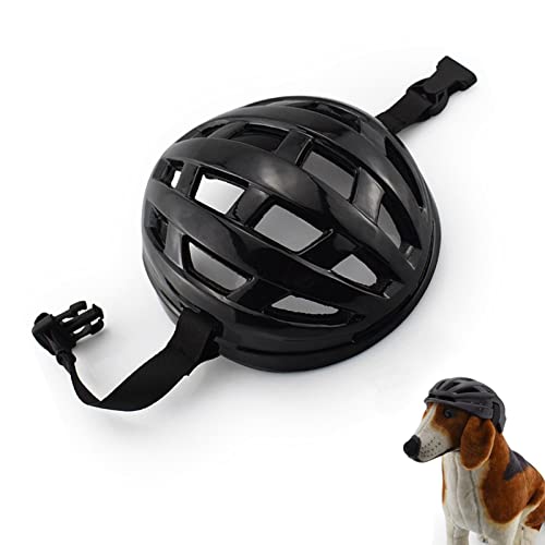 Hundehelme für kleine Hunde – Harter Hut für Hunde – Haustierhelme mit atmungsaktivem, verstellbarem Belüftungsloch, Lichtgurt für Motorradfahren, Cosplay Mfjs von MFJS