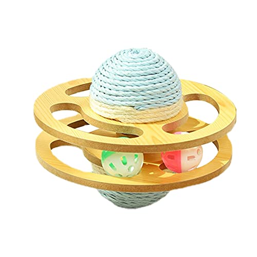 MFJS Cat Scratcher Ball, Cat Enrichment Toys Planet Shape, Natural Sisal Rope Cat Toys For Indoor Cats, Interactive Cat Kicker, Exercise Toys For Hunting von MFJS