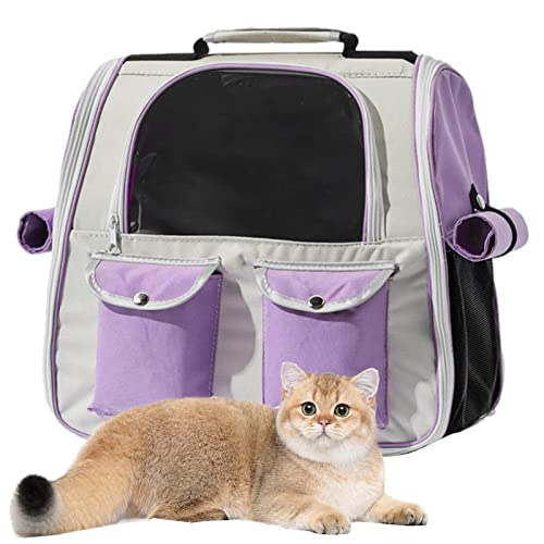 MFJS Hundetragetasche – Oxford-Stoff für Haustiere, Katzen, Tragetasche, tragbar, mehrere Taschen, strapazierfähig, für kleine und mittelgroße Hunde, Katzen, Haustiere, Wandern, Camping von MFJS