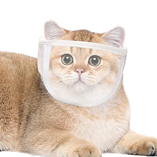 Maulkorb für Katzen | Mundschutz für Katzen zur Vermeidung gegenseitiger Bisse und Bisse, Gesichtsbedeckung mit Streifen für Kätzchen, Pflegezubehör für Katzen, Zubehör Mfjs von MFJS