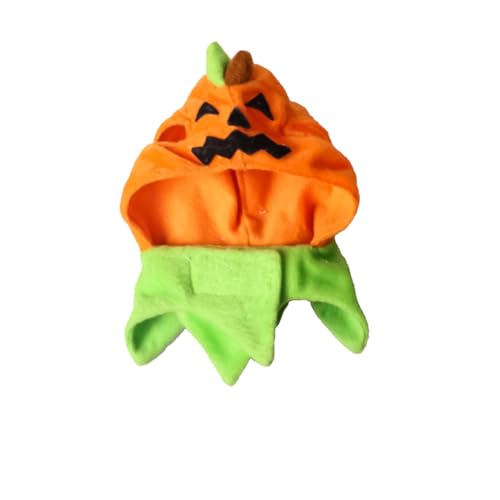 MFUOE Halloween-Kürbis-Hut, niedlich, verstellbar, Haustier-Kopfbedeckung, Halloween-Kostüm, Zubehör für Festivals, Hunde und Katzen von MFUOE