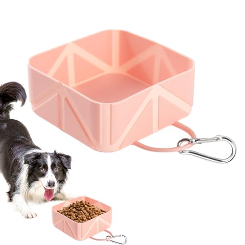 MFYOUPK Hundewassernapf für Reisen - Faltbarer Fressnapf Haustier,Tragbarer Hundenapf 500ml Für Boot Wandern Reisen Outdoor Camping von MFYOUPK