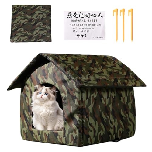 MFYOUPK Katzenhaus Outdoor - Falbares Wetterschutz Outdoor Oxford Katzenschutz,rutschfeste Schlafgeheime Winddichte Schlafplätze Für Streunertiere Winter Terrasse Außen,Für Schlafende Katzen Balkon MFYOUPK Katzenhaus Outdoor - Falbares Wetterschutz Outdoor Oxford Katzenschutz,rutschfeste Schlafgeheime Winddichte Schlafplätze Für Streunertiere Winter Terrasse Außen,Für Schlafende Katzen Balkon von MFYOUPK