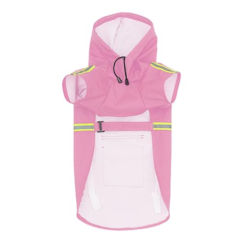 MFYOUPK Regenponcho für Hunde, Regenjacke für Hunde | Wasserdichter Hundeponcho mit reflektierendem Streifen,Wasserdichter und reflektierender Streifen-Poncho mit Kapuze, atmungsaktiver, verstellbarer von MFYOUPK